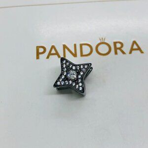 ✨🔥Pandora Sparkling diamond Black Star Charm with Pendant S925 sterling silver